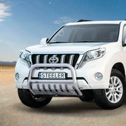 White Toyota SUV with 'Steeler' front bar